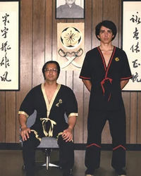 Sifu Leal with his Wing Tsun instructor Grandmaster Leung Ting